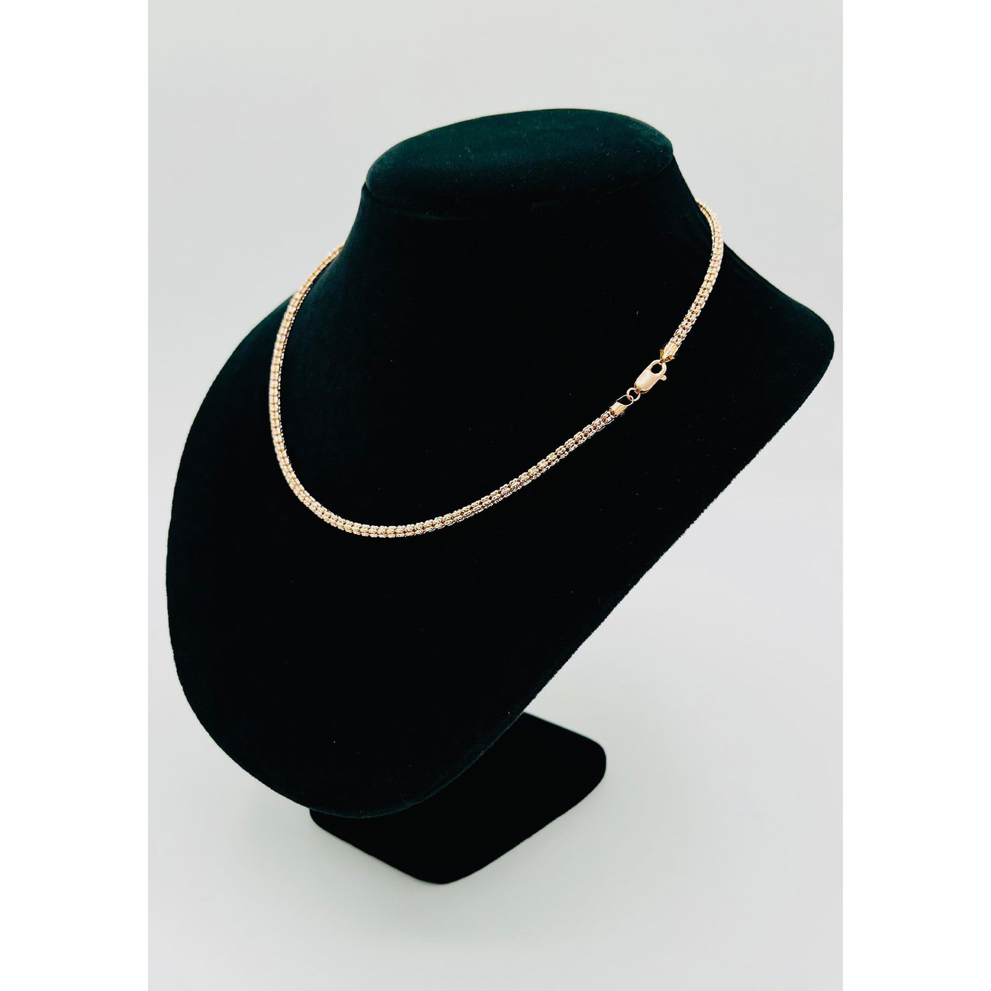 14K Rose Gold Moon Ice Chain (18" inches 3.3MM)