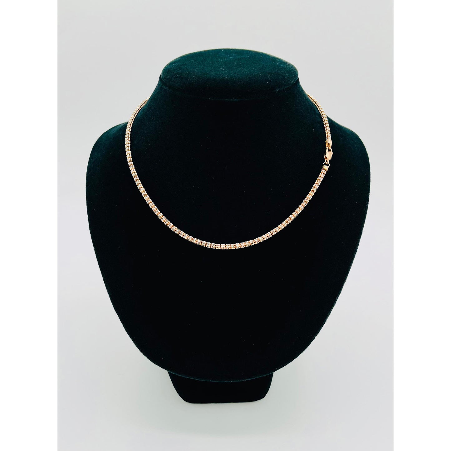 14K Rose Gold Moon Ice Chain (18" inches 3.3MM)