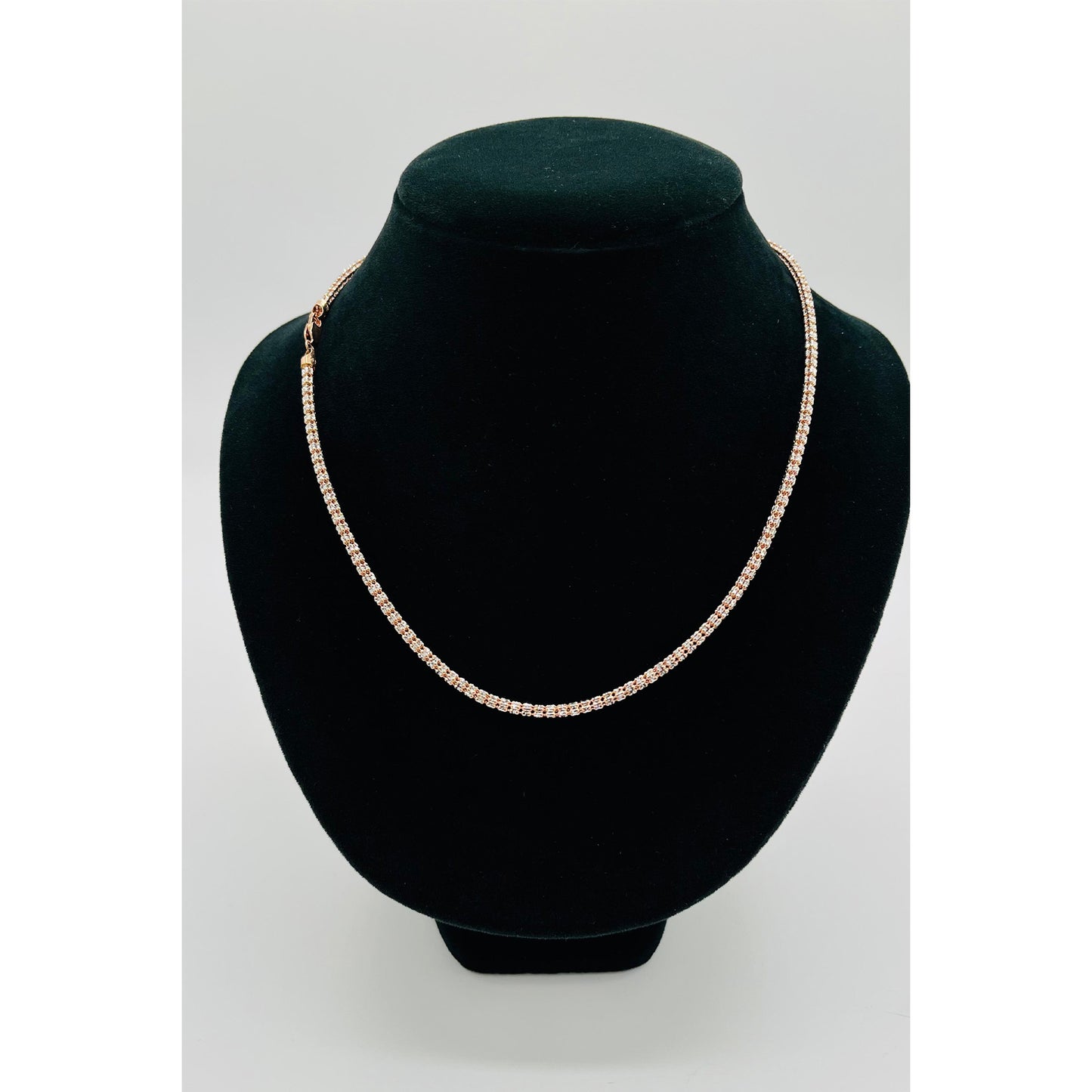 14K Rose Gold Moon Ice Chain (20" inches 3.3MM)