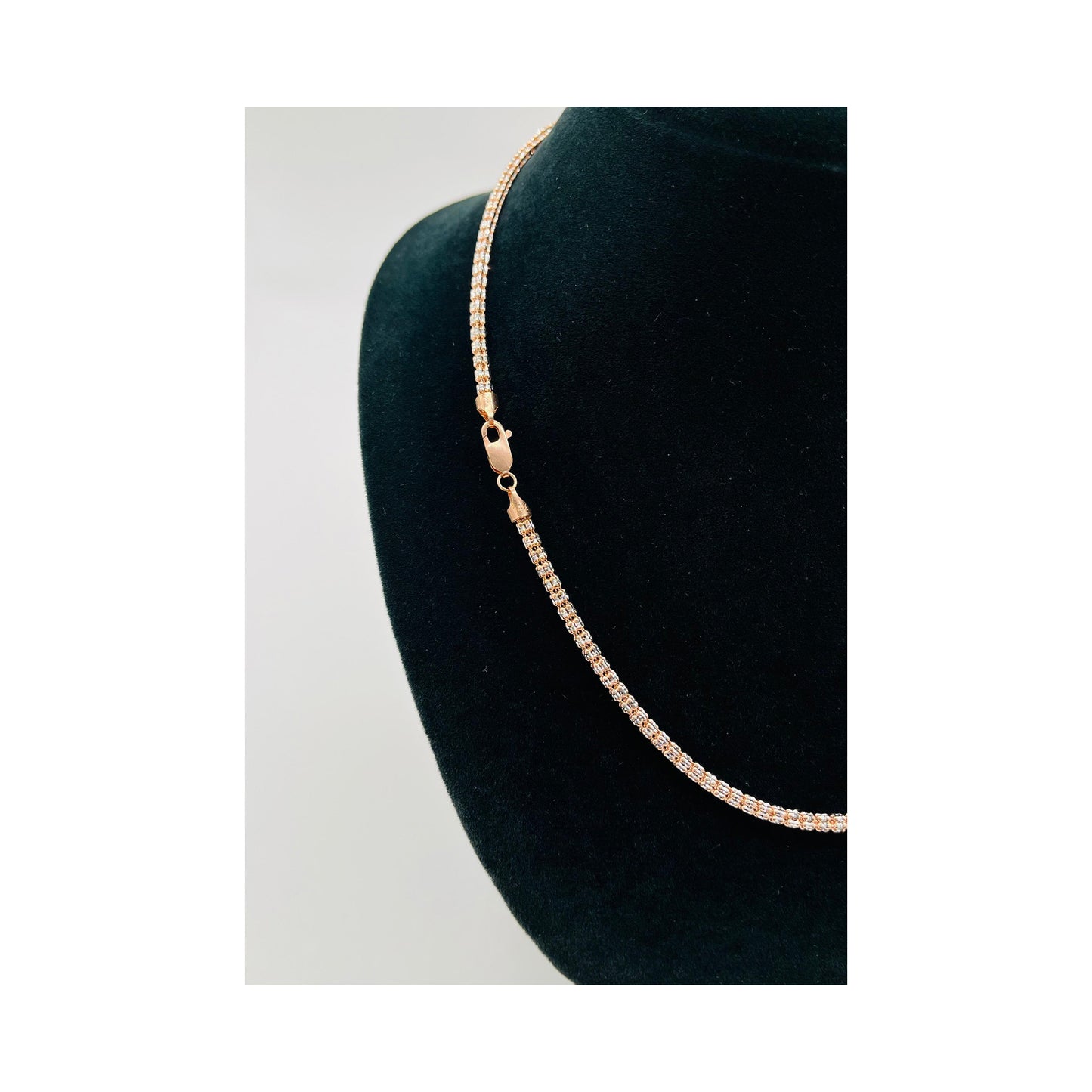 14K Rose Gold Moon Ice Chain (20" inches 3.3MM)