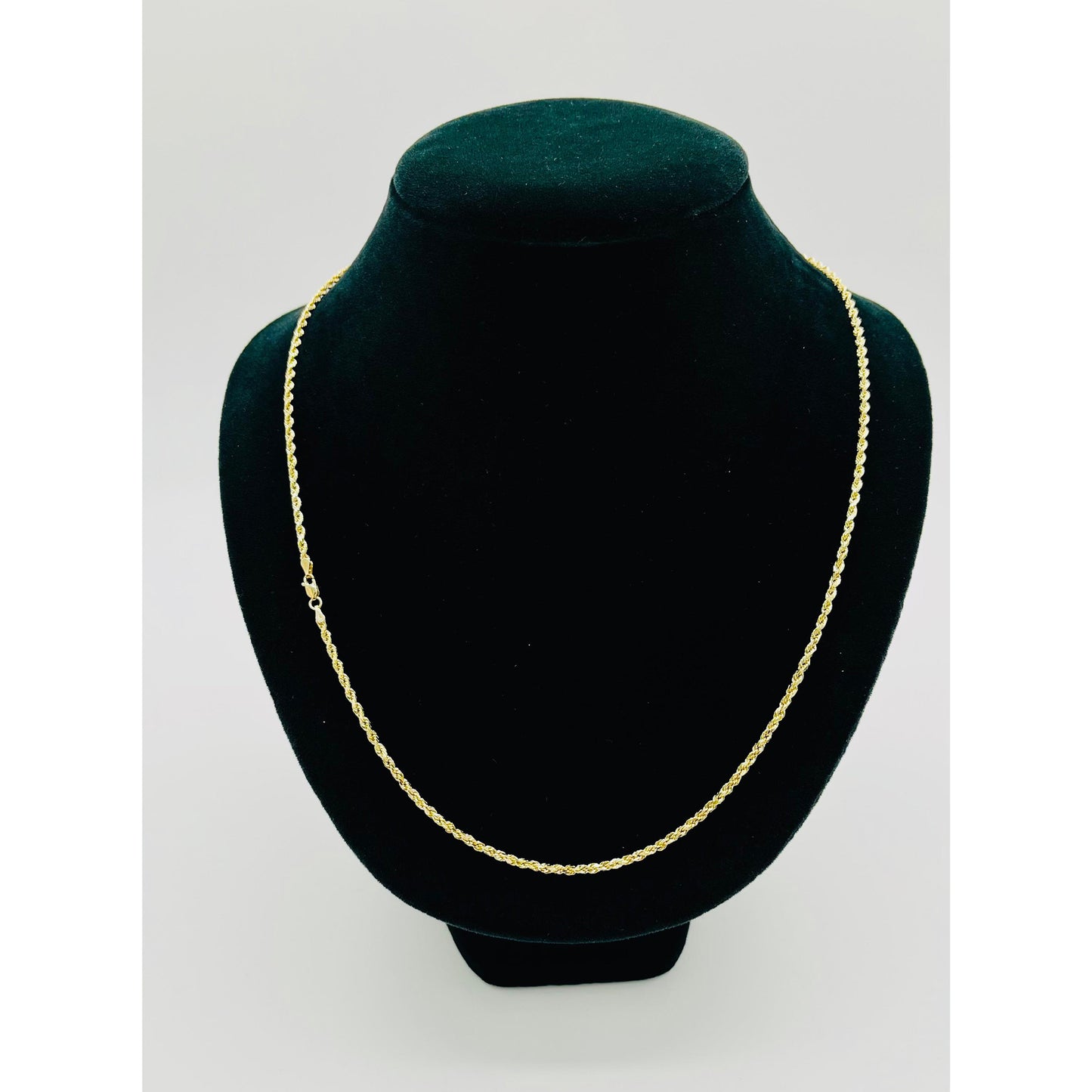 14K Semi Solid Gold Hollow Rope Chain (24" inches 2.5MM)