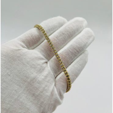 14K Yellow Gold Moon Ice Bracelet (8" inches 3.8MM)