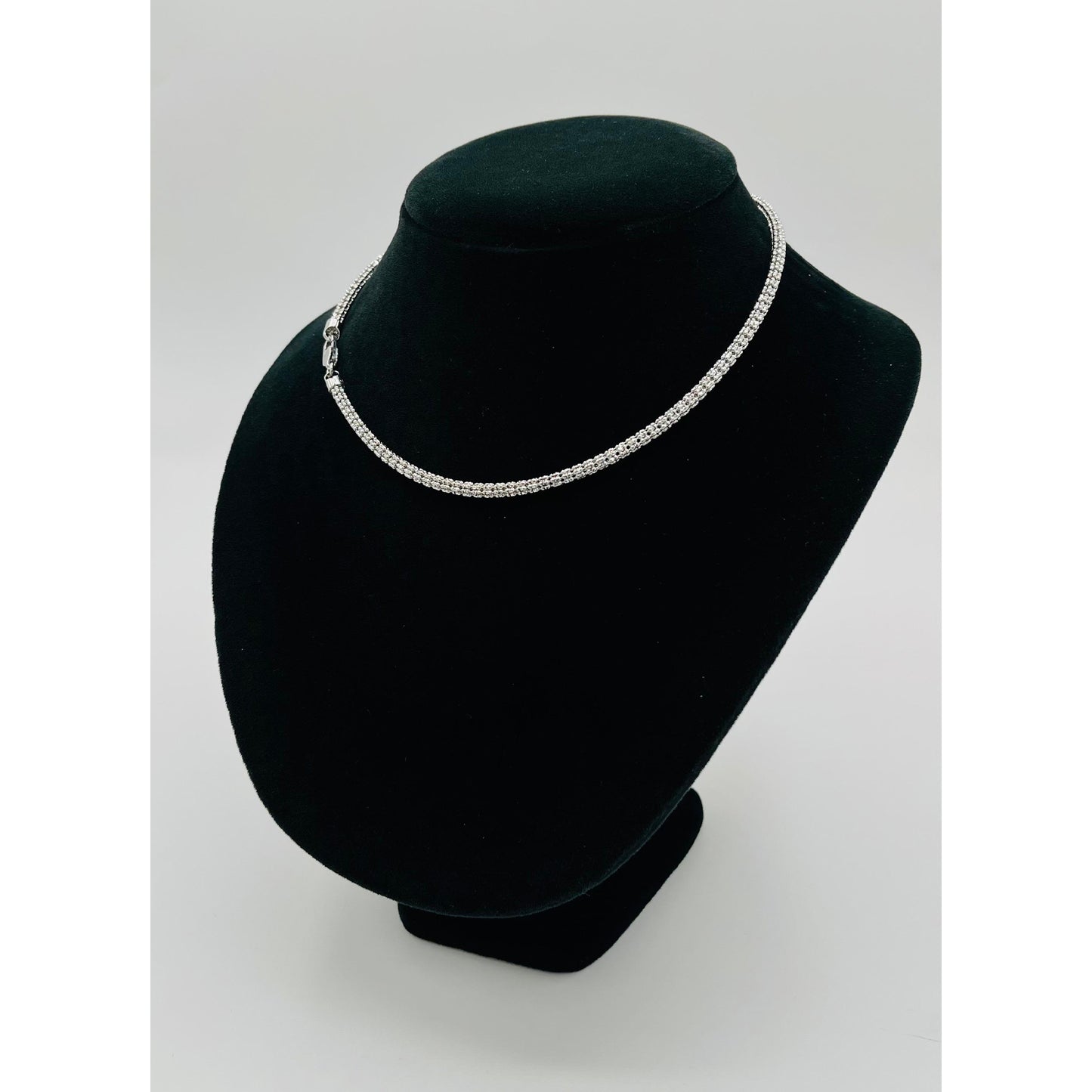 14K White Gold Moon Ice Chain (16" inches 3.7MM)