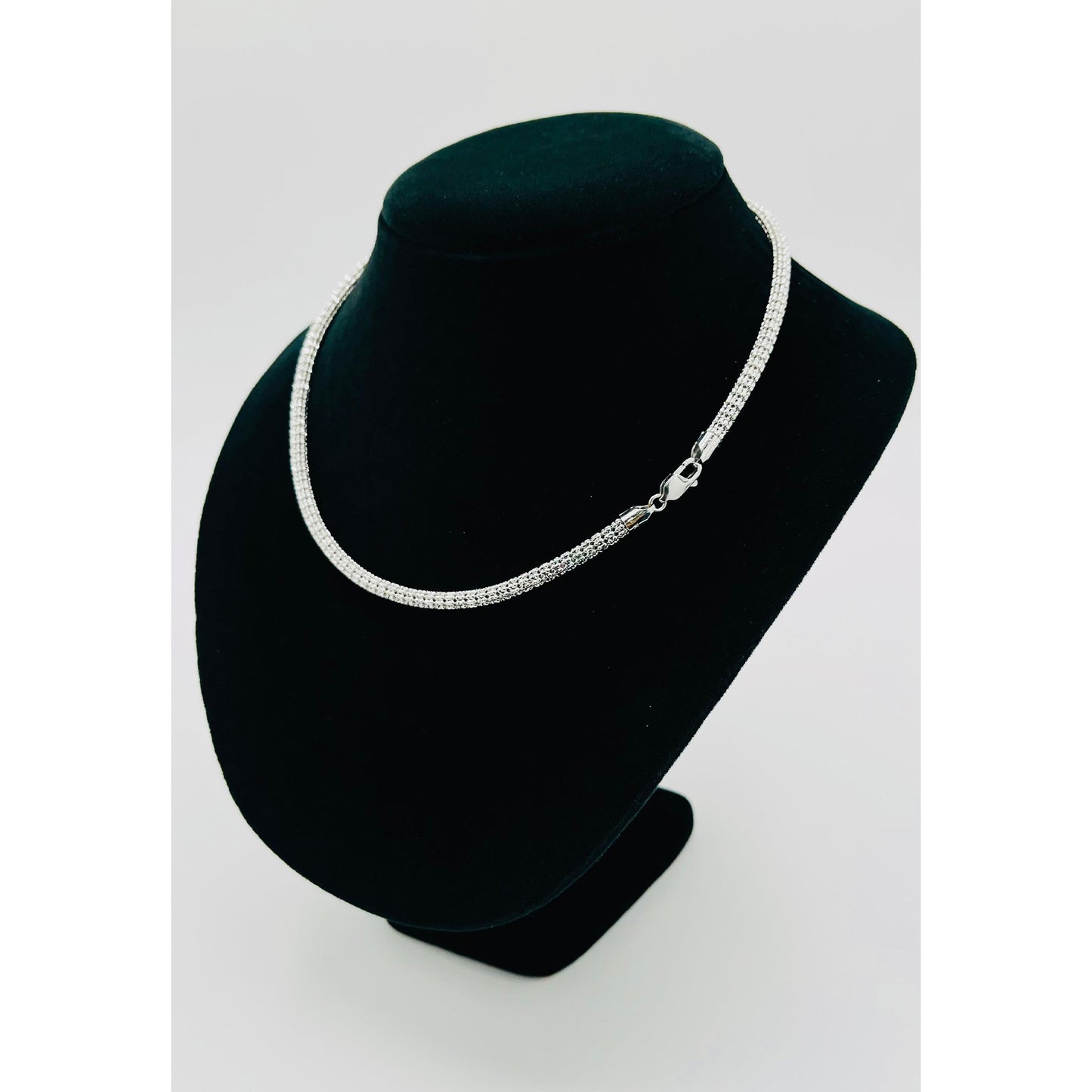 14K White Gold Moon Ice Chain (18" inches 4.4MM)
