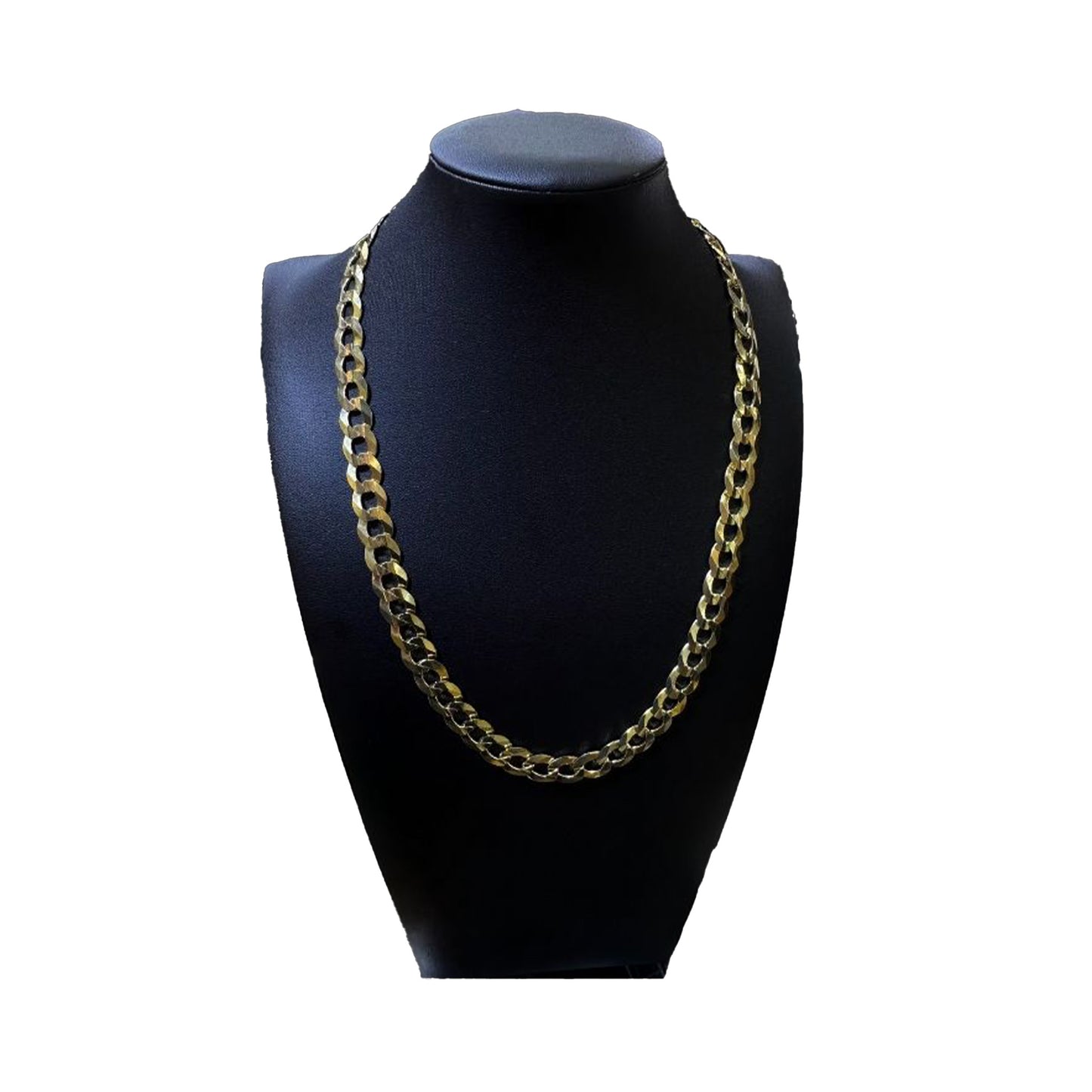 14K Yellow Gold Curb Solid Chain (22" inches 11.0MM)