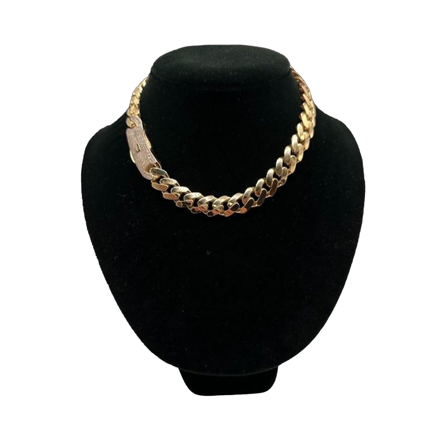 14K Yellow Gold Hollow Cuban MONACI Chain (16" inches 13.0MM)