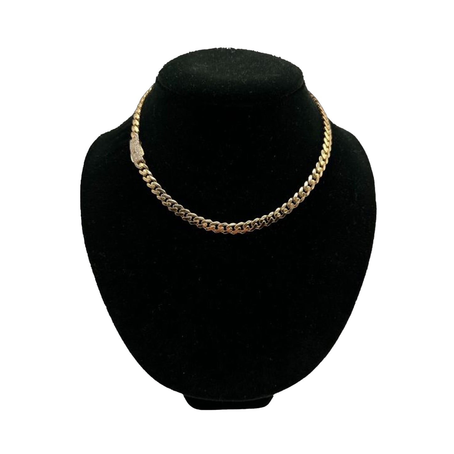 14K Yellow Gold Hollow Cuban MONACI Chain (16" inches 7.0MM)