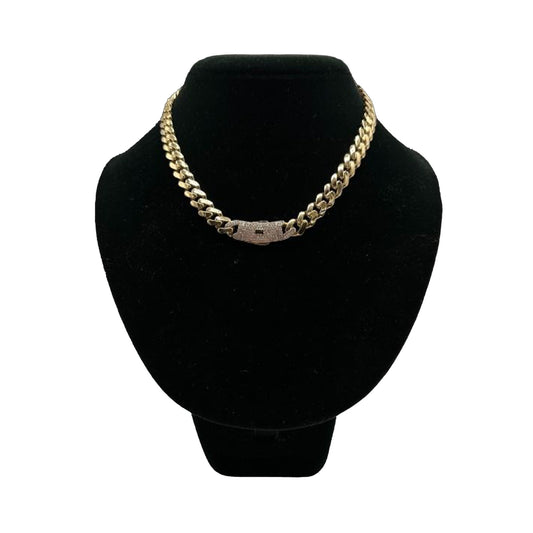 14K Yellow Gold Hollow Cuban MONACI Chain (16" inches 9.0MM)