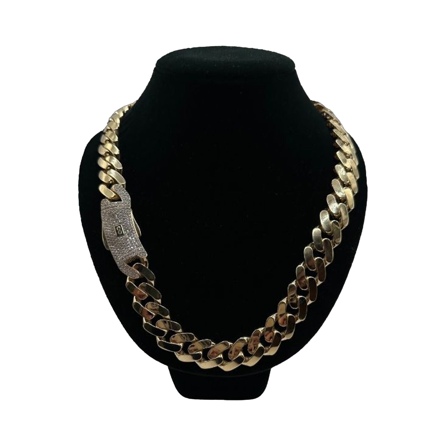 14K Yellow Gold Hollow Cuban MONACI Chain (24" inches 17.0MM)