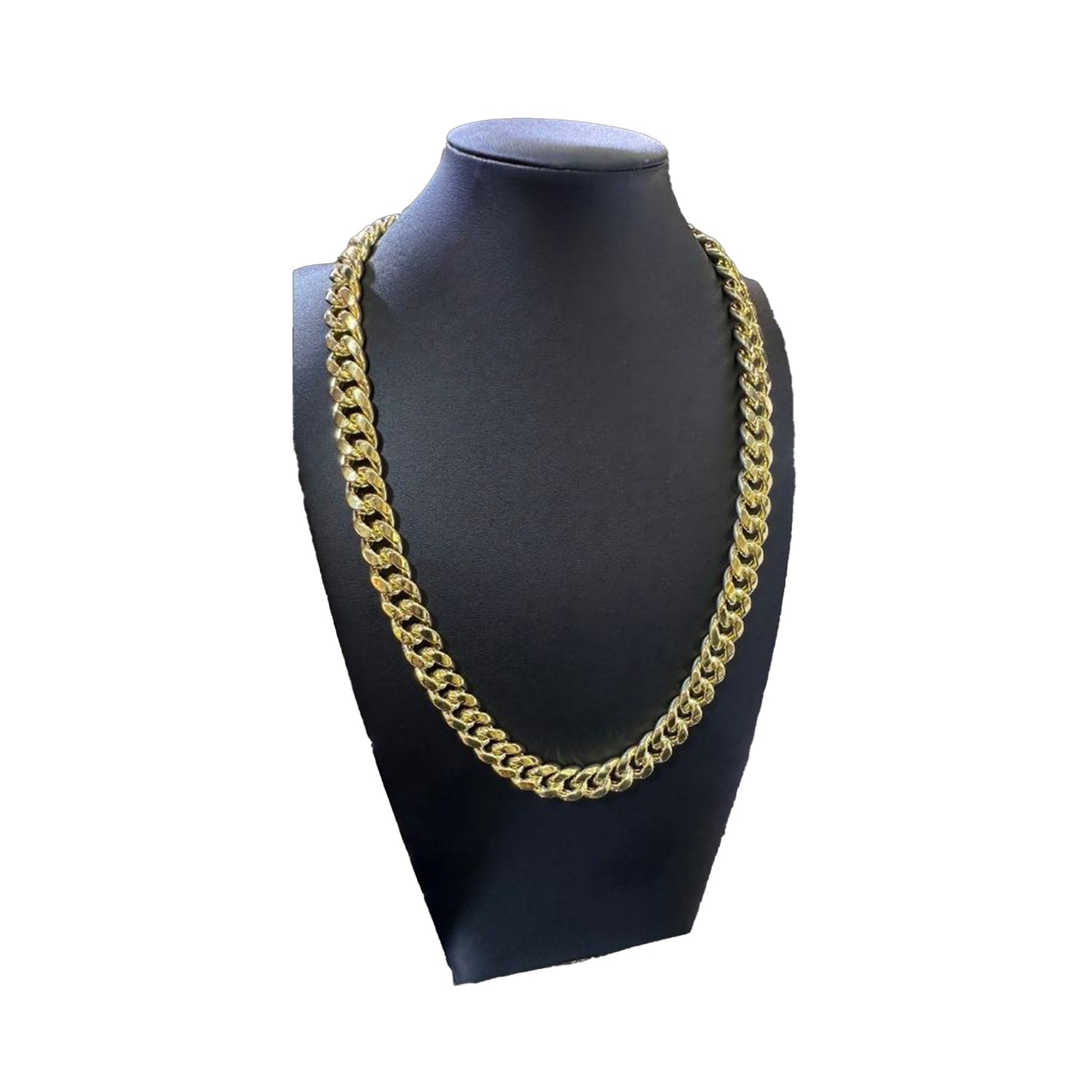 14K Yellow Gold Hollow Miami Cuban Chain (24" inches 13.0MM)