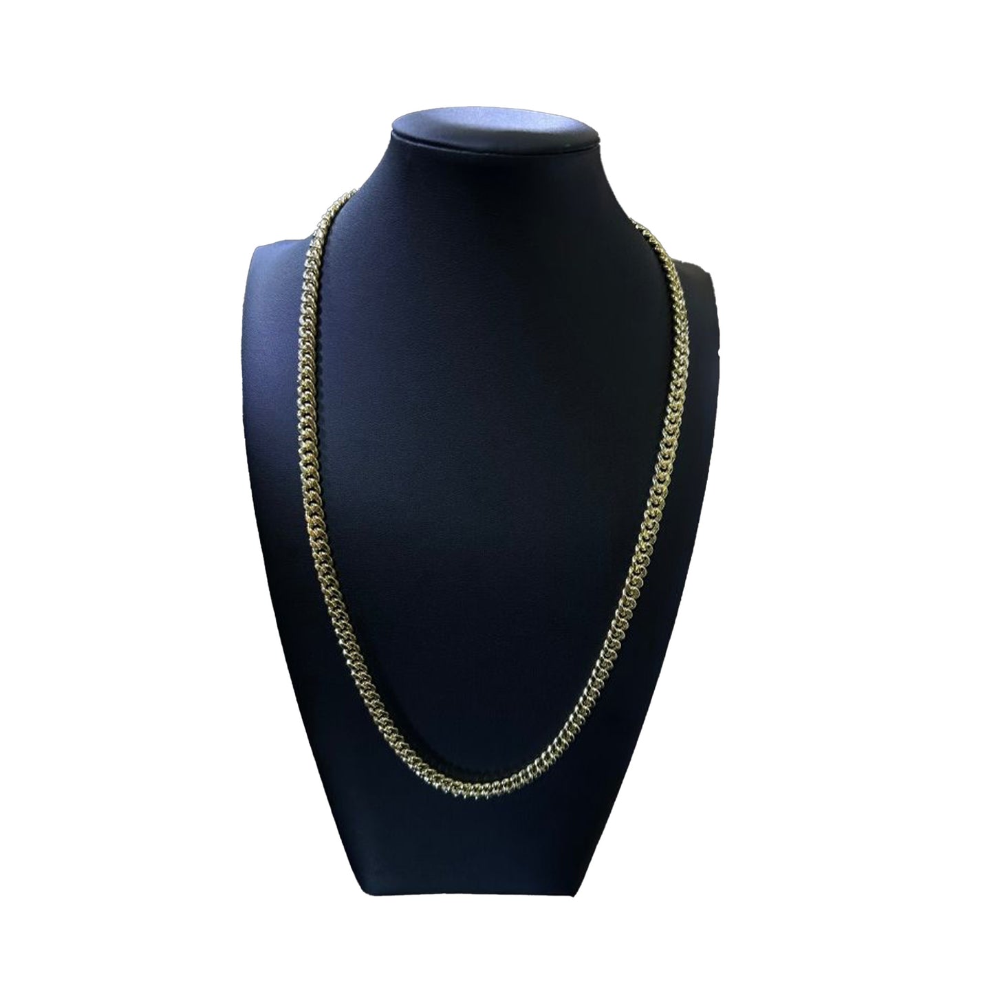 14K Yellow Gold Hollow Miami Cuban Chain (26" inches 6.8MM)