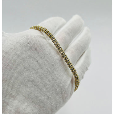 14K Yellow Gold Moon Ice Bracelet (8.5" inches 4.3MM)