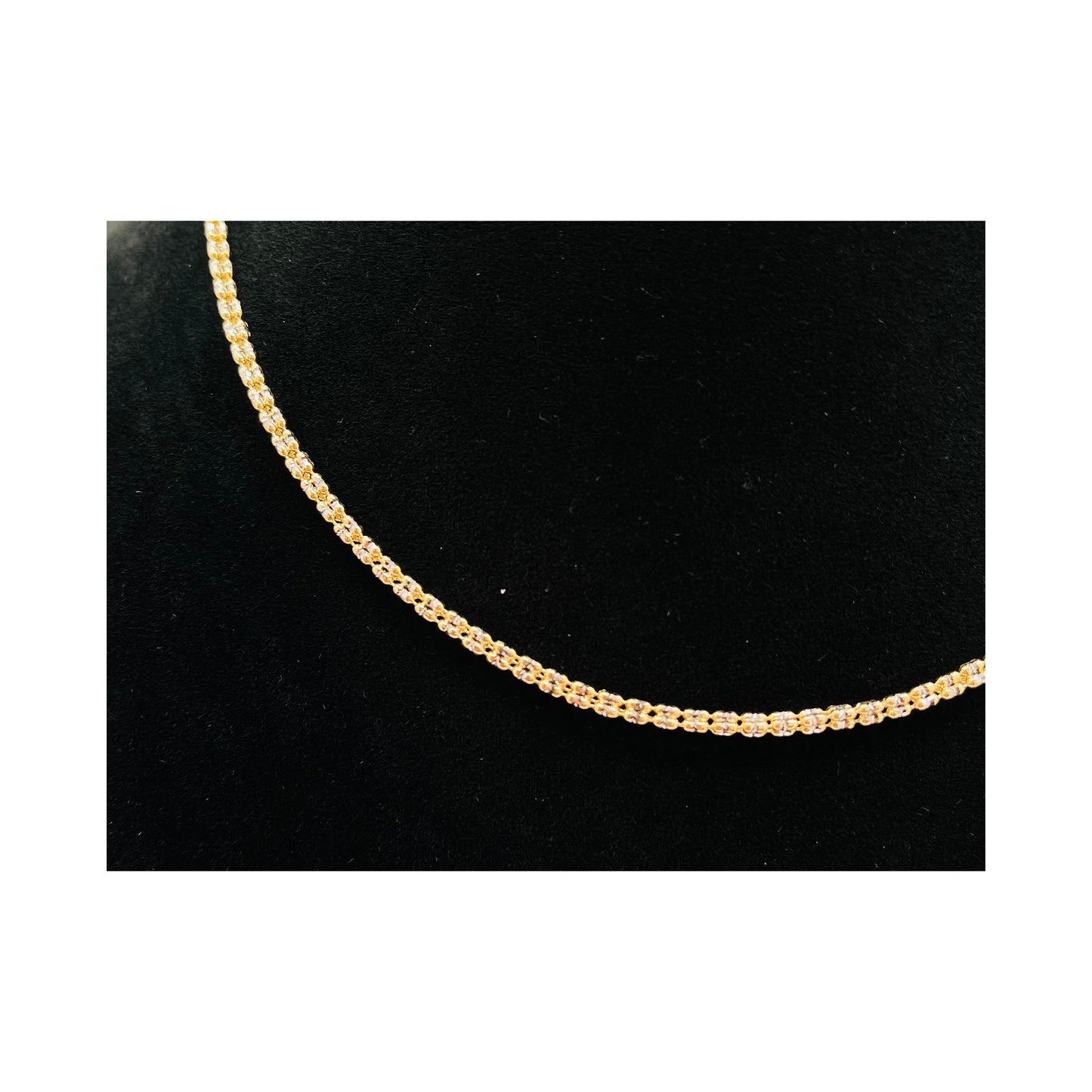 14K Yellow Gold Moon Ice Chain (16" inches 2.5MM)