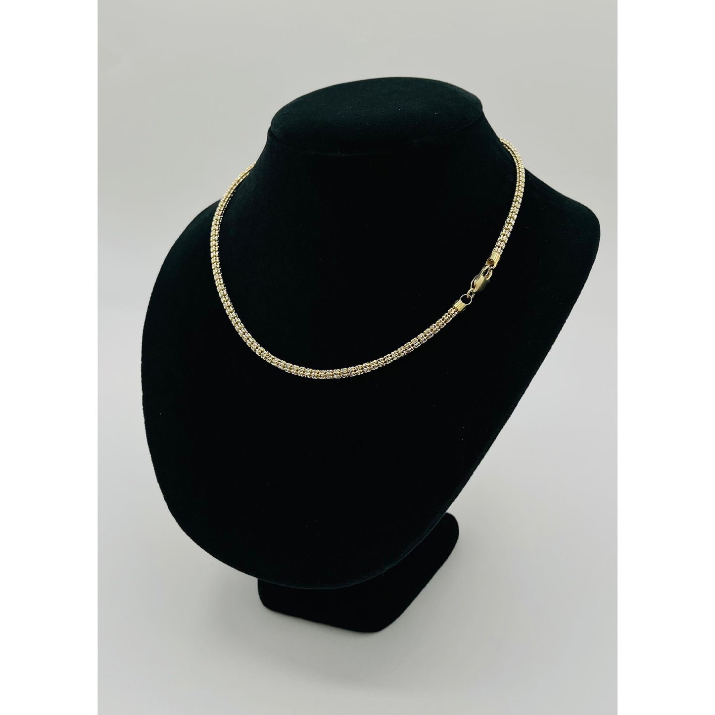 14K Yellow Gold Moon Ice Chain (18" inches 3.8MM)