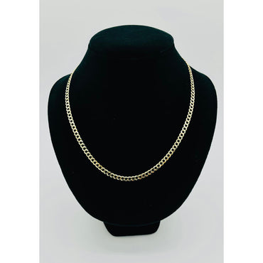 14K Yellow Gold Solid Cuban Curb Chain (20" inches 4.7MM)