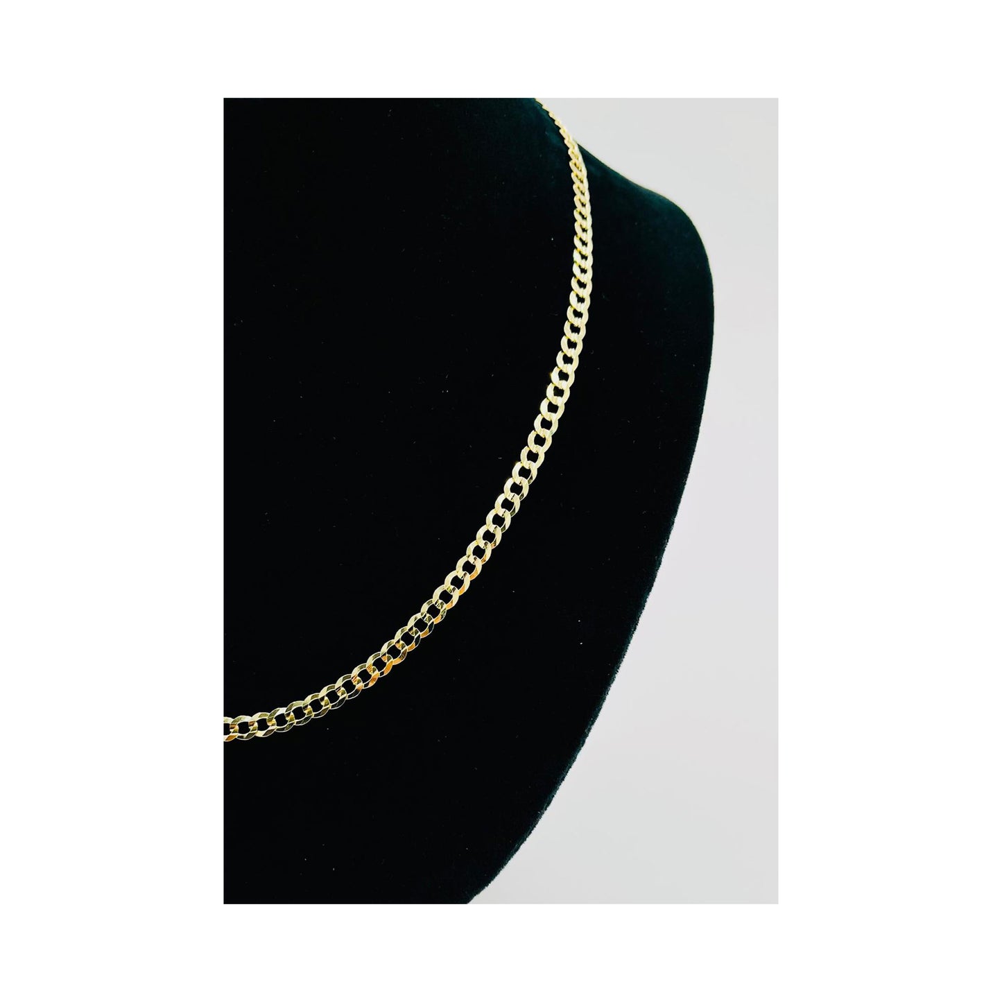 14K Yellow Gold Solid Cuban Curb Chain (20" inches 4.7MM)