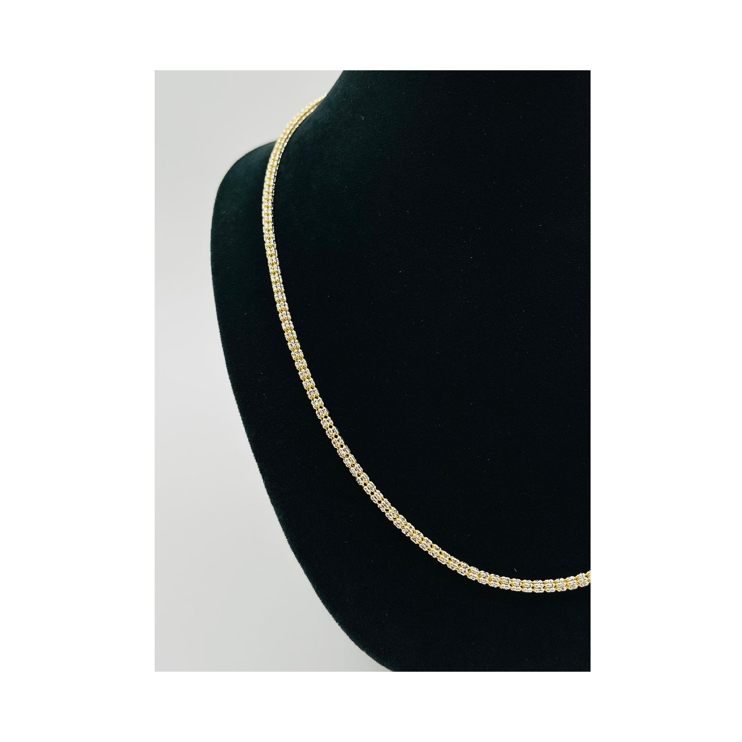 14K Yellow Gold Moon Ice Chain (22" inches 3.3MM)