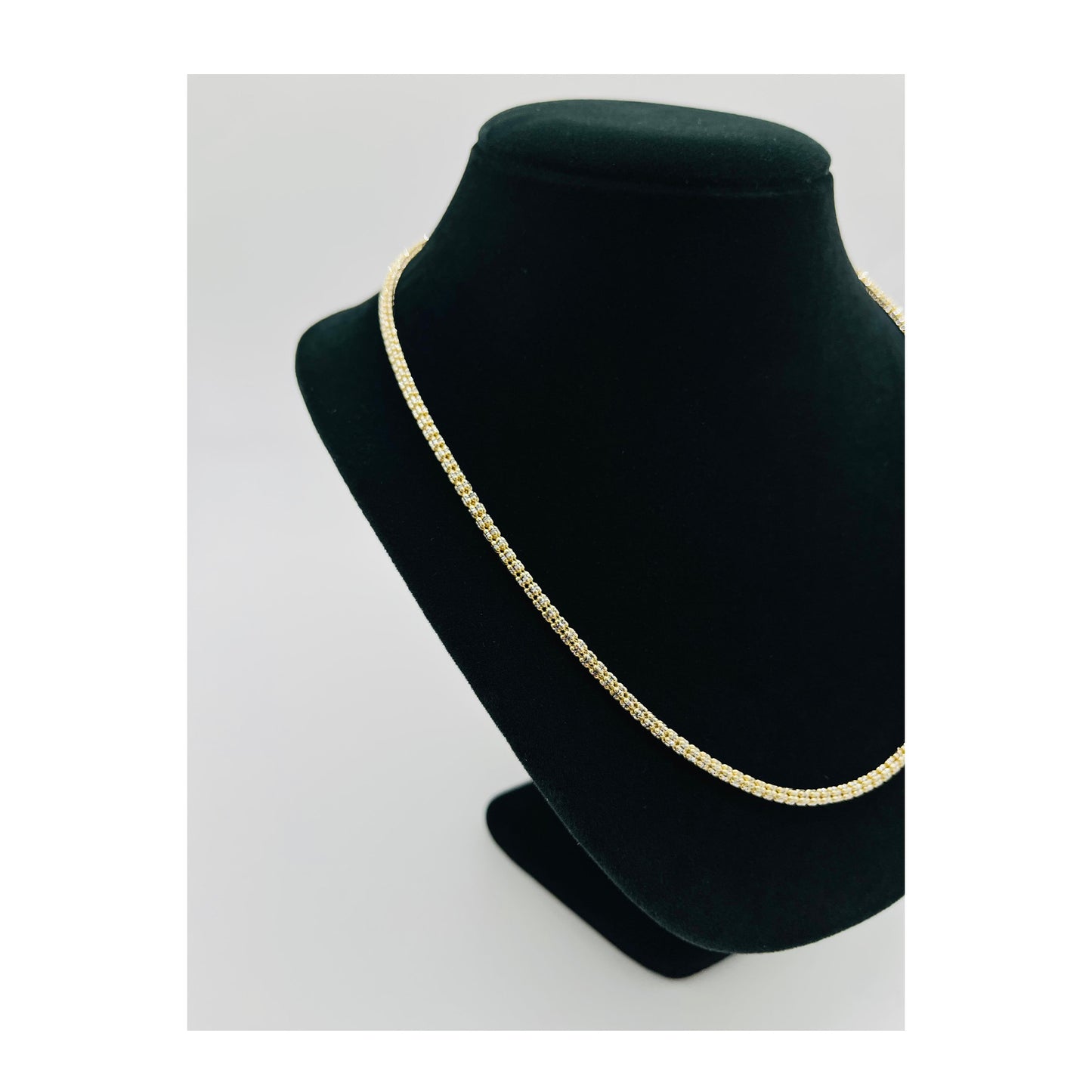 14K Yellow Gold Moon Ice Chain (22" inches 3.3MM)