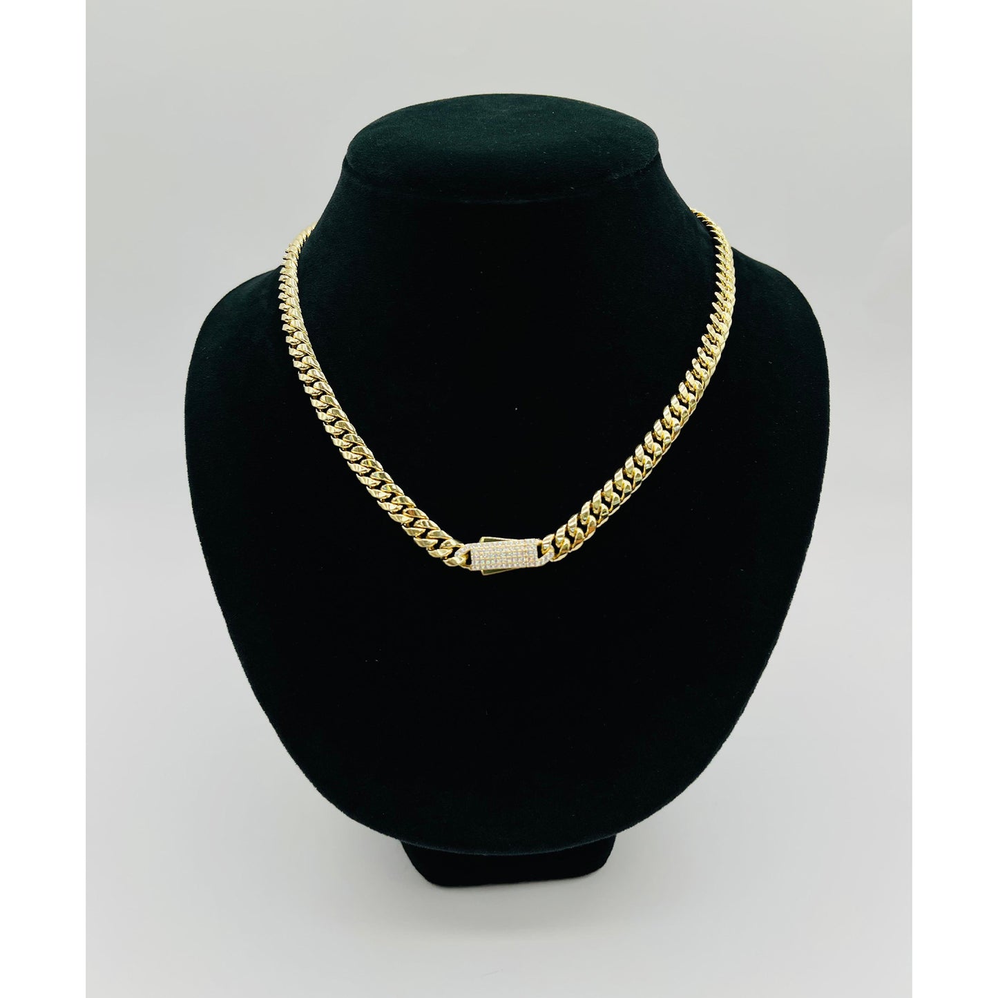 14k Hollow Cuban Choker for Women(18" inches 7.0MM)