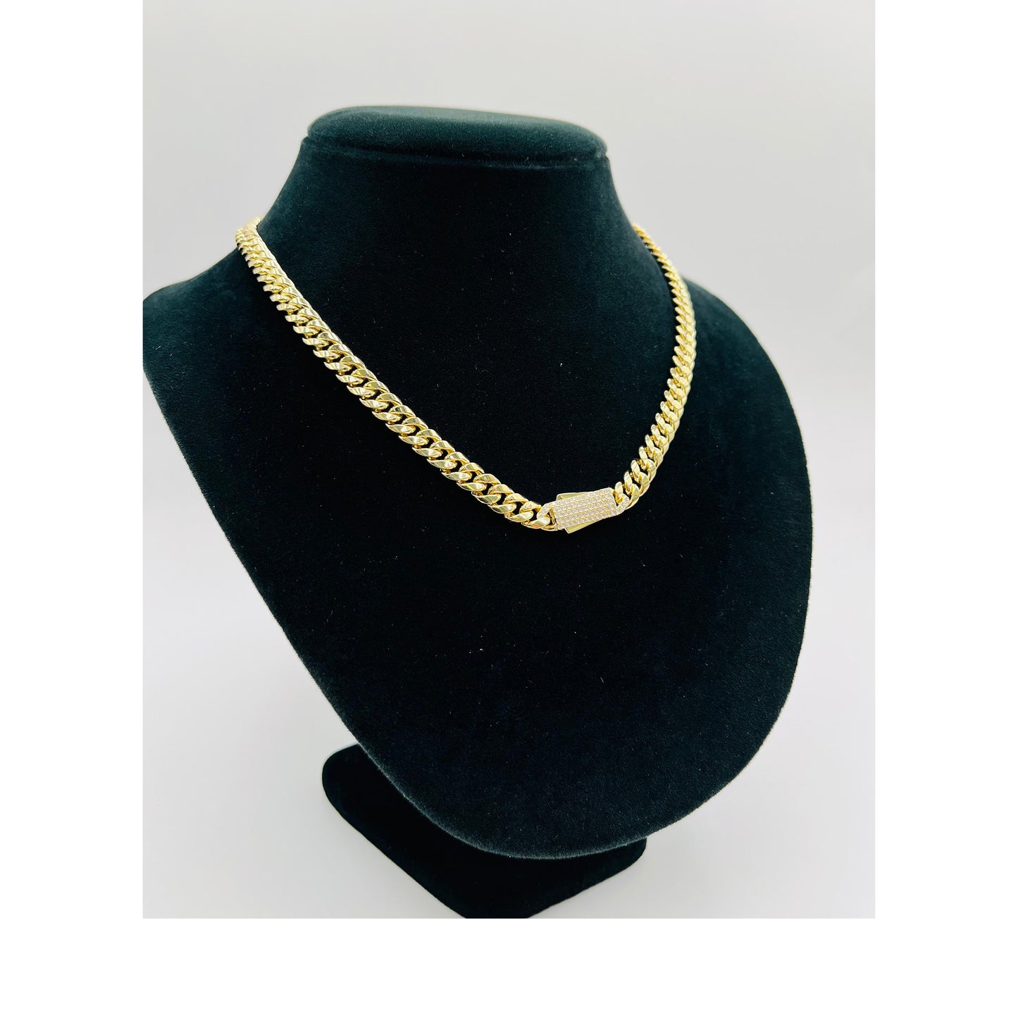 14k Hollow Cuban Choker for Women (16" inches 7MM)