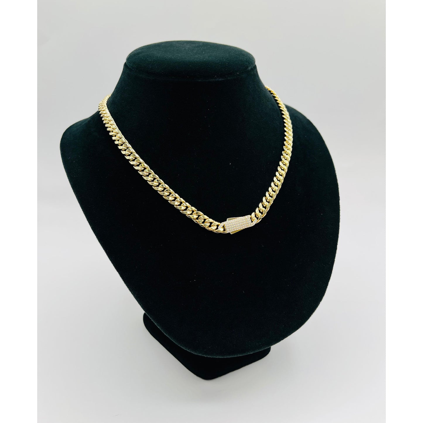14k Hollow Cuban Choker for Women(18" inches 7.0MM)