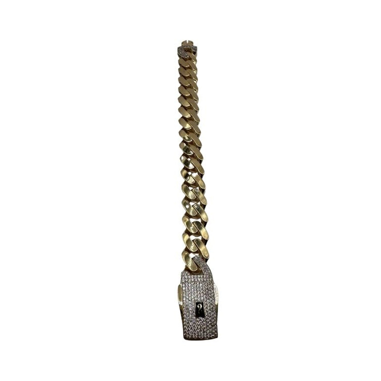 14K Yellow Gold Hollow Cuban MONACI Bracelet (8.5" inches 15.0MM)