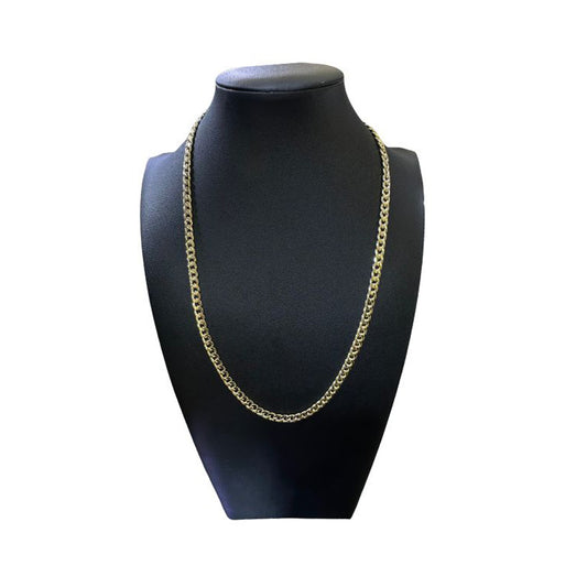 14K Yellow Gold Miami Hollow Cuban Chain (22" inches 6.0MM)