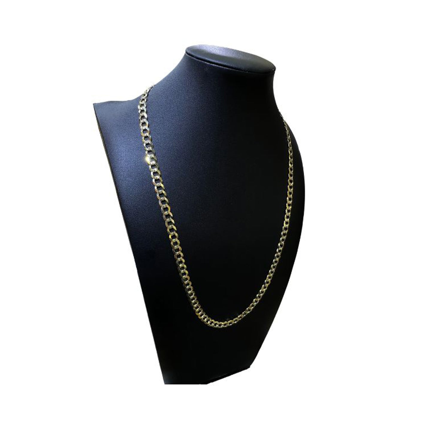 14K Yellow Gold Solid Curb Chain (24" inches 7.0MM)