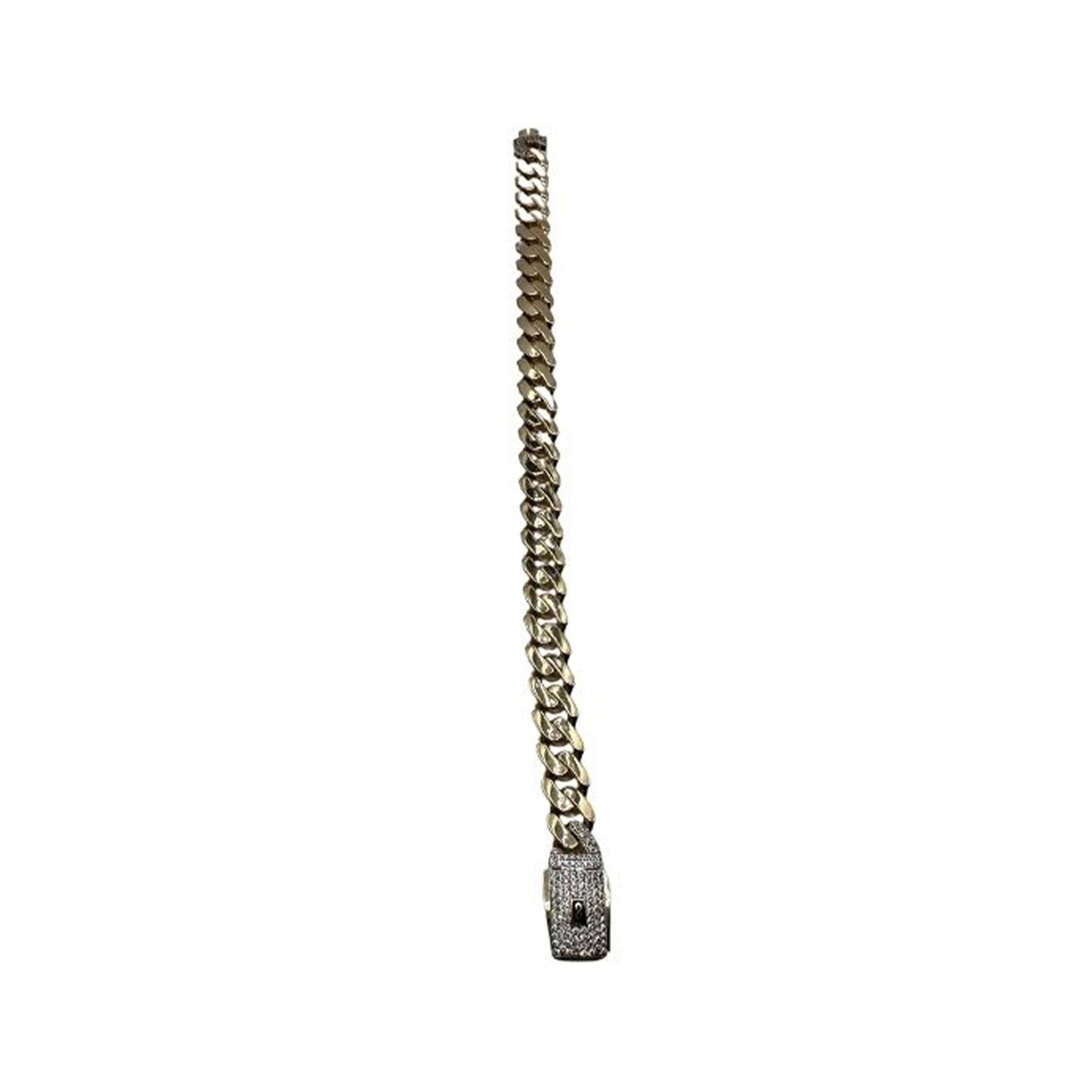 14K Yellow Gold Hollow Cuban MONACI Bracelet (8" inches 9.0MM)