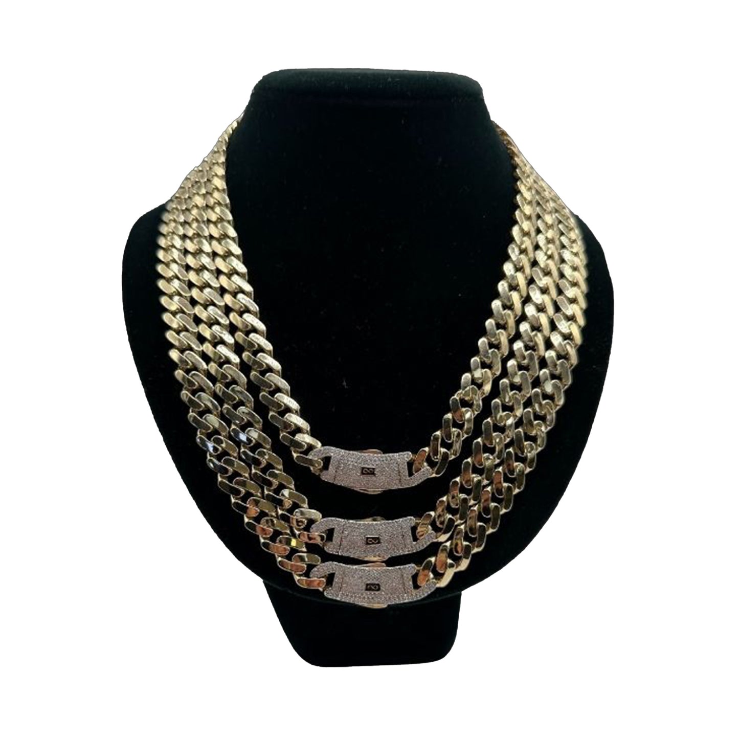 14K Yellow Gold Hollow Cuban MONACI Chain (22" inches 11.0MM)