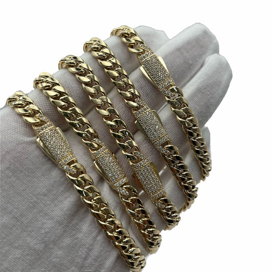 14K Yellow Gold Hollow Bracelet (7.0" inches 7.0mm)