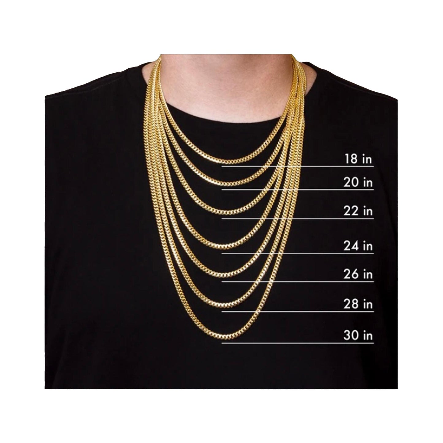 14K Yellow Gold Hollow Miami Cuban Chain (24" inches 13.0MM)