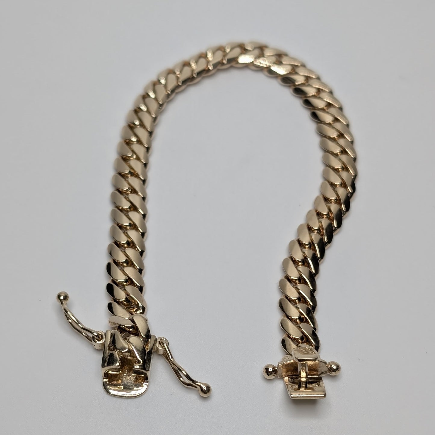 14k Solid Miami Cuban Bracelet (8.2mm 8inches)