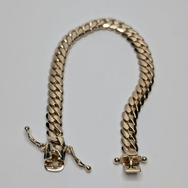 14k Solid Miami Cuban Bracelet (8.2mm 8inches)
