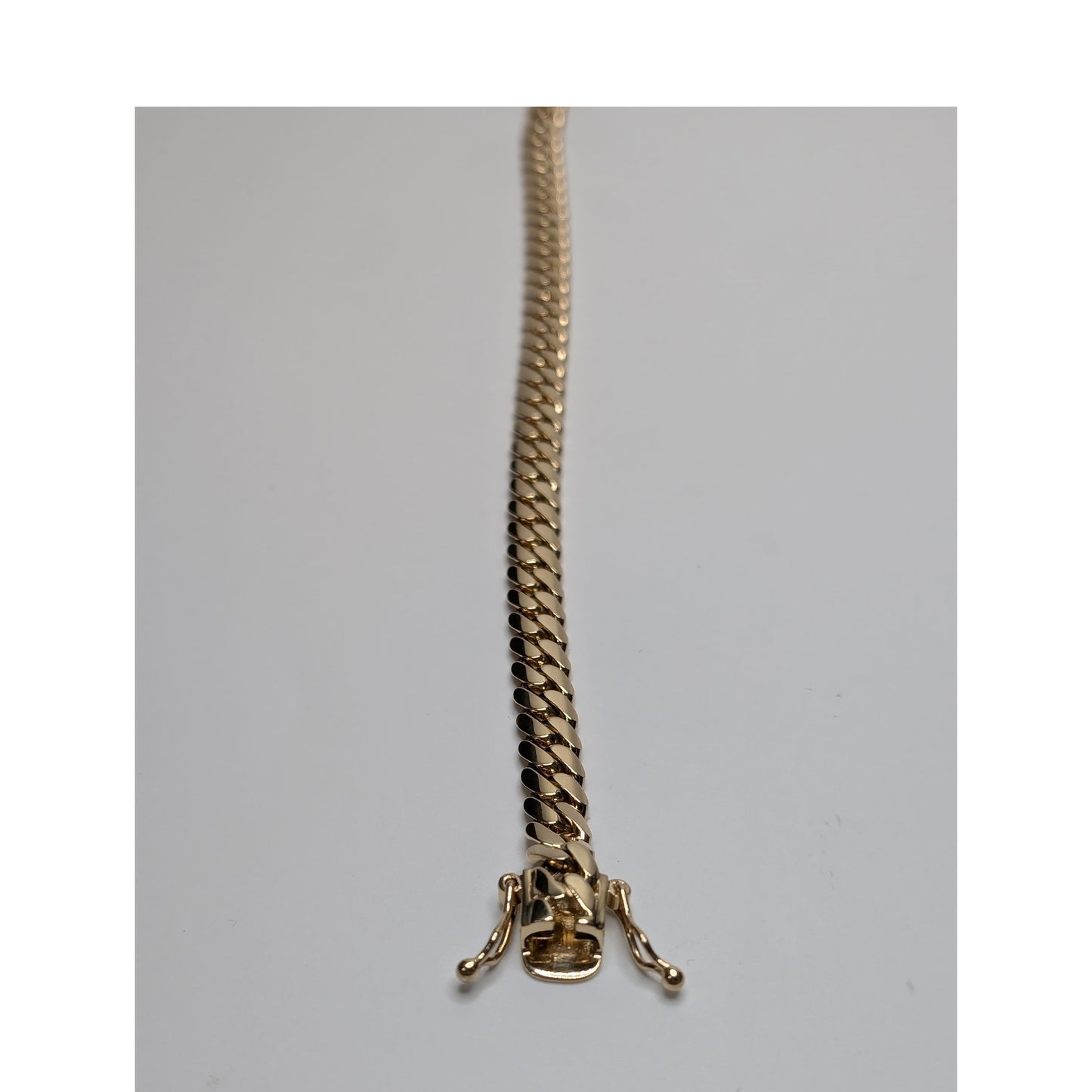 14k Solid Miami Cuban Bracelet (8.2mm 8inches)
