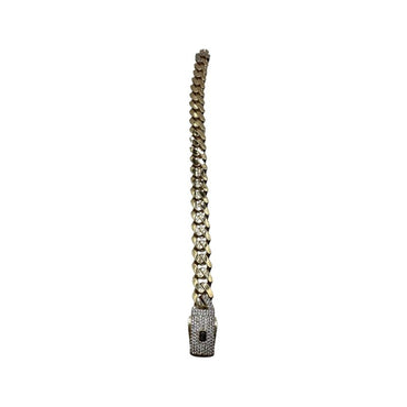 14K Yellow Gold Hollow Cuban MONACI Bracelet (8" inches 11MM)