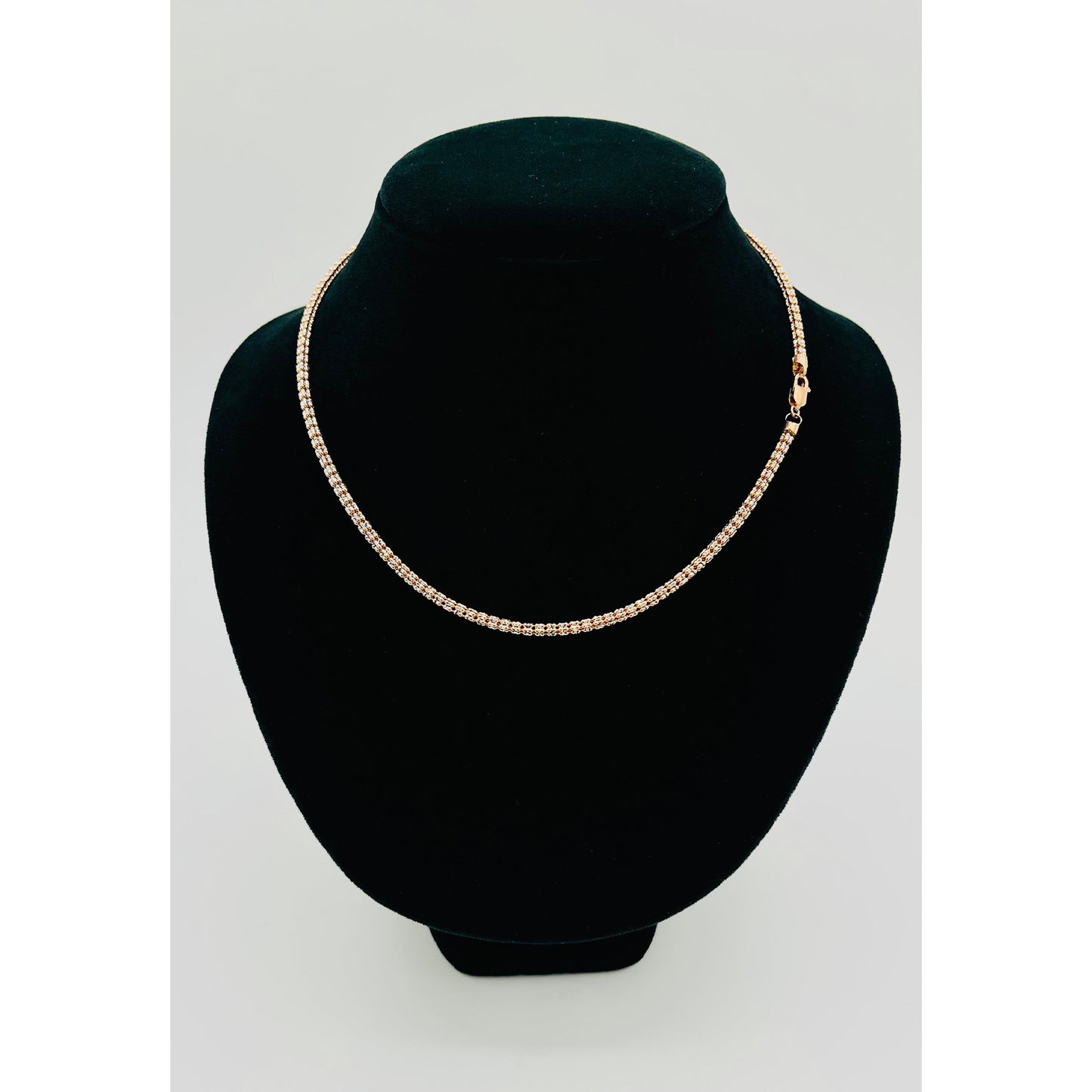 14K Rose Gold Moon Ice Chain (18" inches 3.3MM)