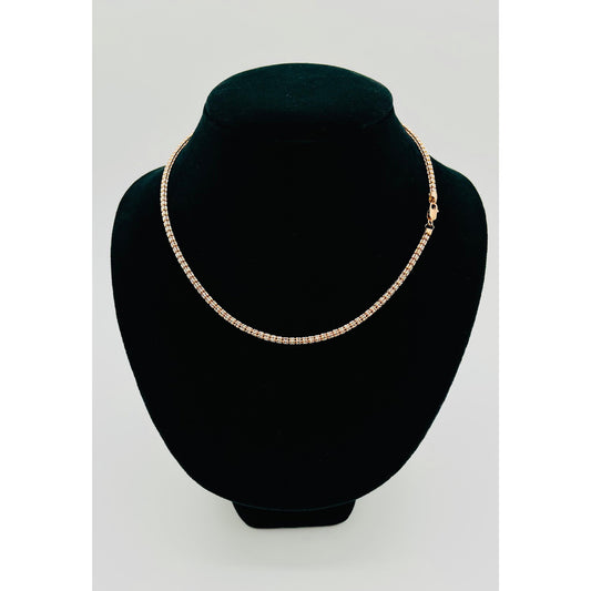 14K Rose Gold Moon Ice Chain (18" inches 3.3MM)