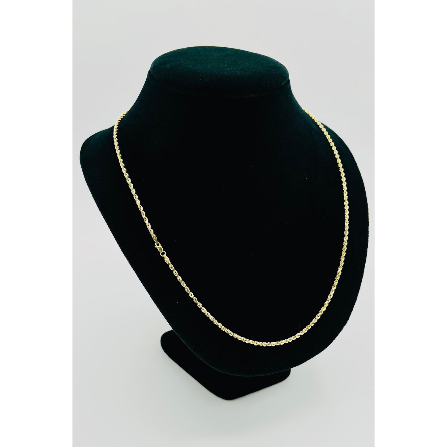 14K Semi Solid Gold Hollow Rope Chain (24" inches 2.5MM)