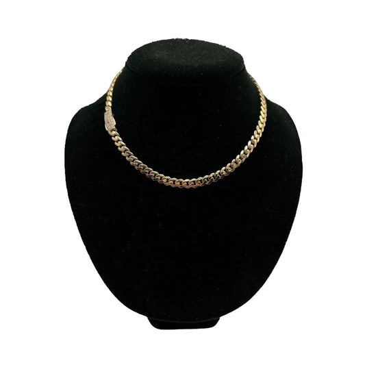 14K Yellow Gold Hollow Cuban MONACI Chain (16" inches 7.0MM)