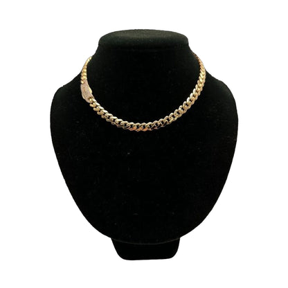 14K Yellow Gold Hollow Cuban MONACI Chain (16" inches 8.0MM)