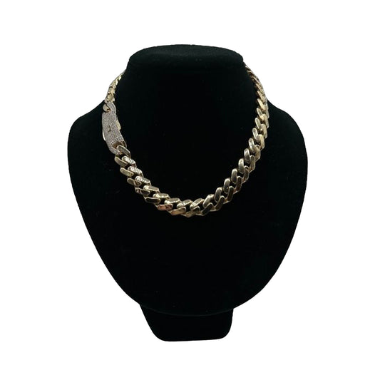 14K Yellow Gold Hollow Cuban MONACI Chain (18" inches 13.0MM)
