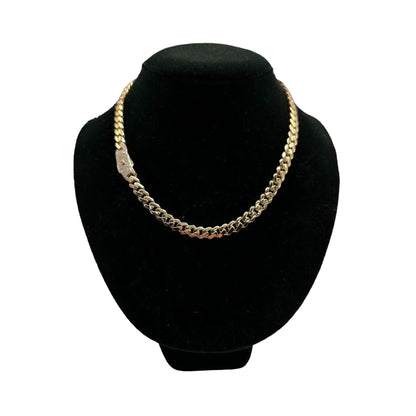 14K Yellow Gold Hollow Cuban MONACI Chain (18" inches 8.0MM)