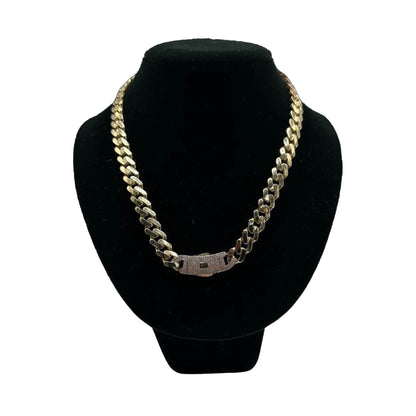 14K Yellow Gold Hollow Cuban MONACI Chain (20″ inches 11MM)