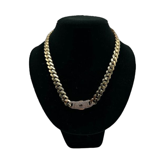 14K Yellow Gold Hollow Cuban MONACI Chain (20″ inches 11MM)