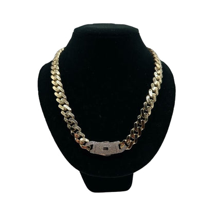 14K Yellow Gold Hollow Cuban MONACI Chain (22" inches 13.0MM)