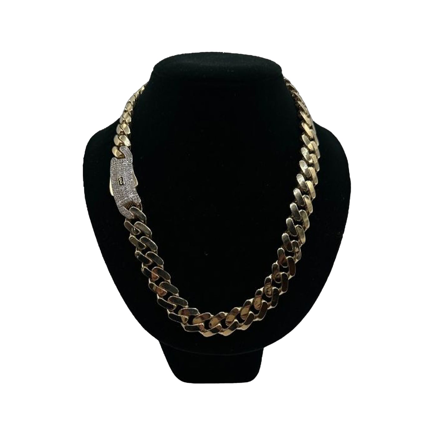 14K Yellow Gold Hollow Cuban MONACI Chain (22" inches 15.0MM)