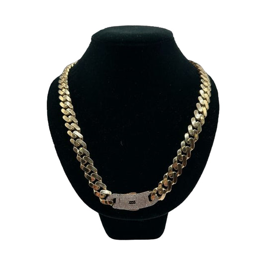 14K Yellow Gold Hollow Cuban MONACI Chain (24" inches 13.0MM)