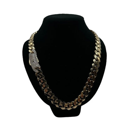 14K Yellow Gold Hollow Cuban MONACI Chain (24" inches 15.0MM)