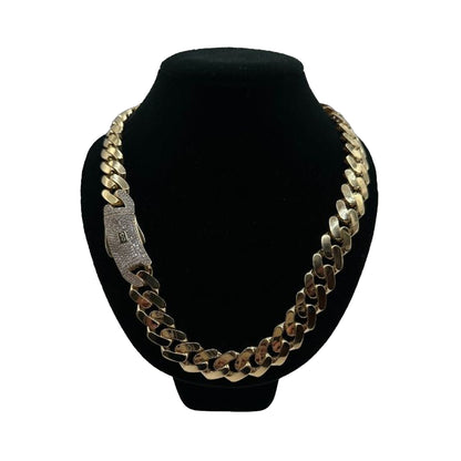 14K Yellow Gold Hollow Cuban MONACI Chain (24" inches 17.0MM)